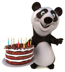 Fun panda - 3d illustration © Julien Tromeur