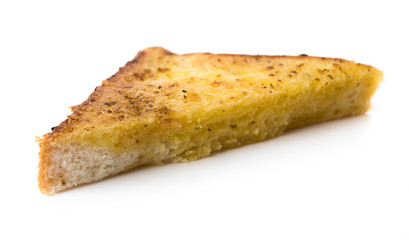 Garlic bread isolated on white background