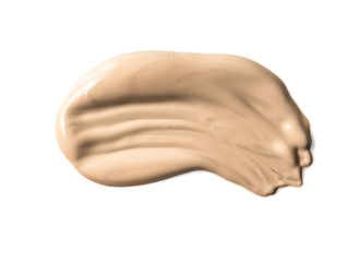 Close up of a make up powder isolated on white background,Top view