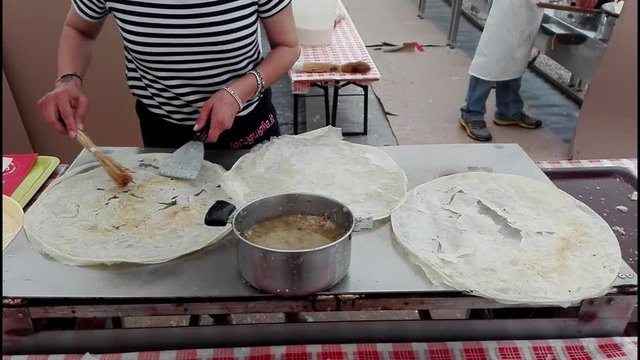 cooking borlenghi. typical italian food