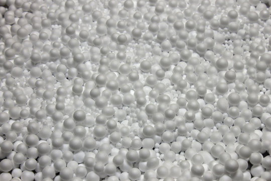 White Polysterene Balls background