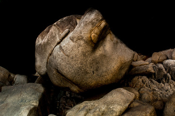 Black wood background on the  Beach Phuket Thailand,Tropical area, enter texture.