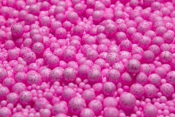 Small and Large Pink Polysterene balls background