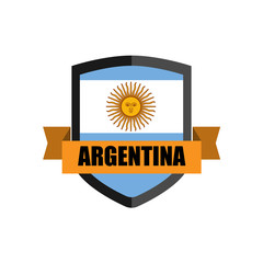 Set of Football Badge vector Designed illustration. Football tournament 2018 Group D with Word Argentina.