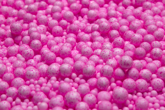 Small and Large Pink Polysterene balls background