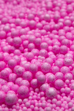 Small and Large Pink Polysterene balls background