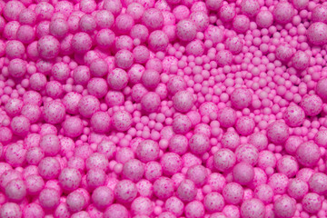 Small and Large Pink Polysterene balls background