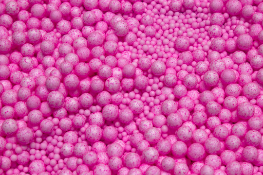 Small and Large Pink Polysterene balls background