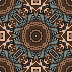 Seamless floral pattern with modern style ornament on color background. For wallpaper, cover book, fabric, scrapbooks.