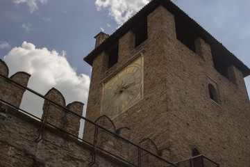 Verona Castle Castelvecchio, close up view. Italy