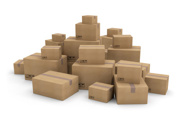 boites carton paquets colis transport