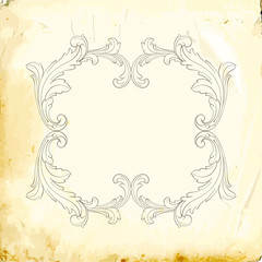 Vector baroque of vintage elements for design. 