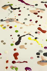 Nail polish splatter on a White Background