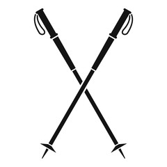 Nord walking sticks icon. Simple illustration of nord walking sticks vector icon for web design isolated on white background - obrazy, fototapety, plakaty
