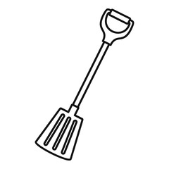 Winter spade icon. Outline illustration of winter spade vector icon for web design isolated on white background