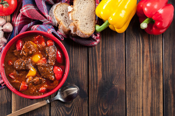 Traditional Hungarian beef goulash