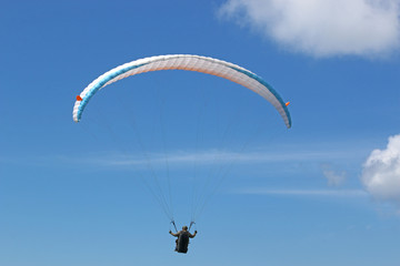 Paraglider flying