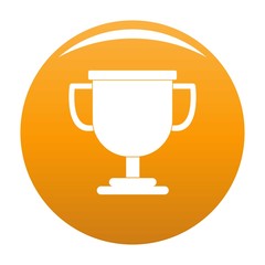 Cup award icon. Simple illustration of cup award vector icon for any any design orange