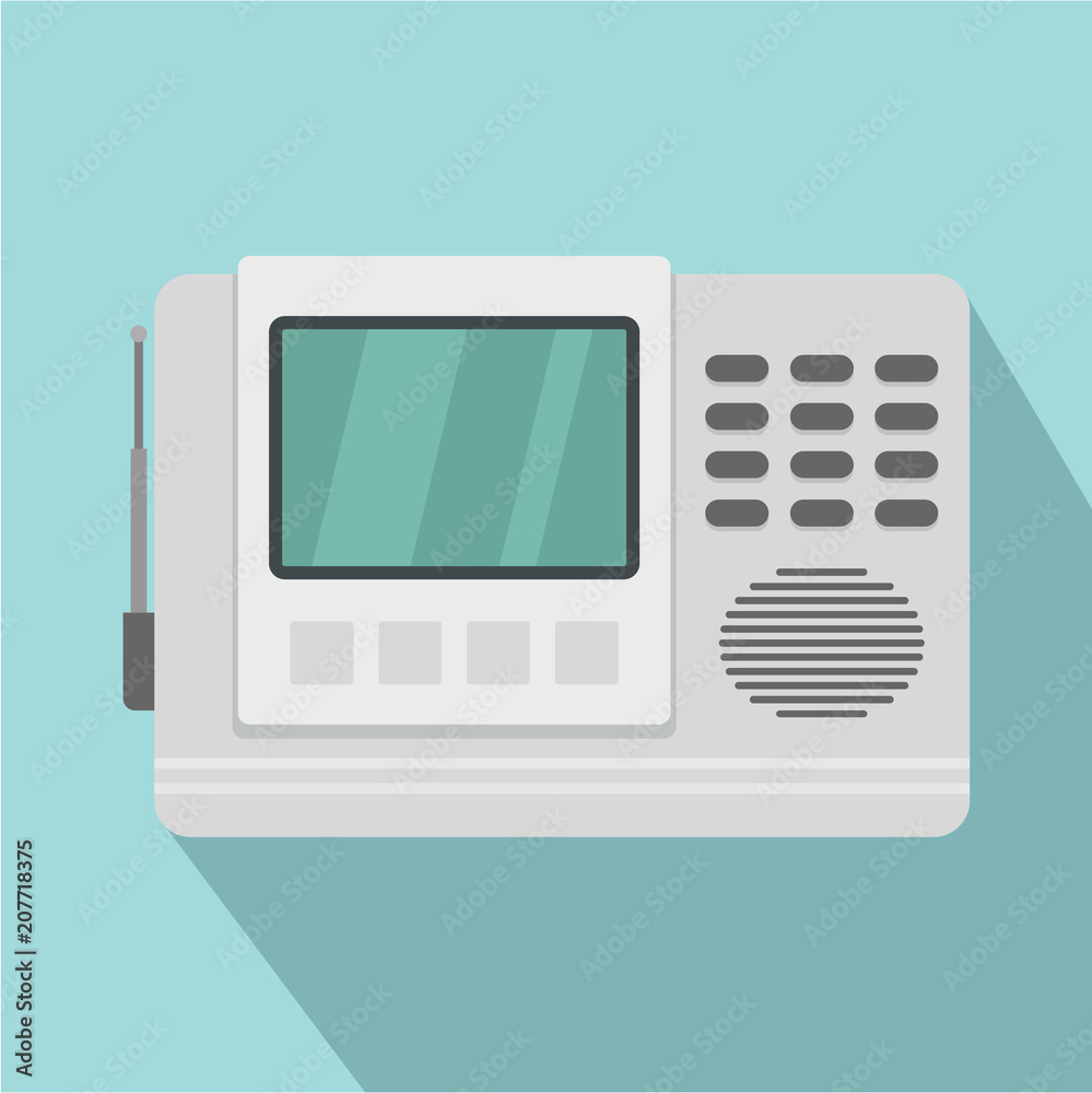Poster house intercom icon. flat illustration of house intercom vector icon for web design