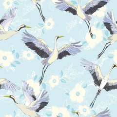 crane, pattern, vector, illustration