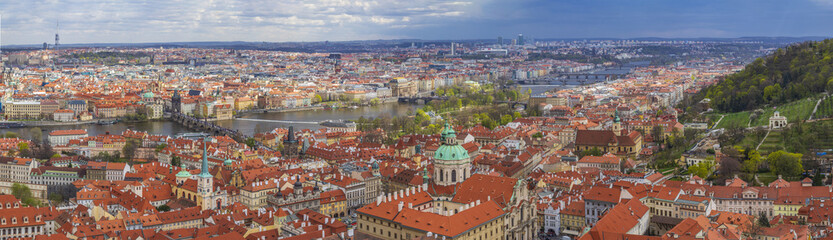 Naklejka na ściany i meble View of Prague from St. Vitus Cathedral, Prague, Czech Republic