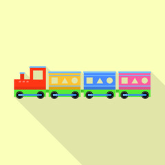 Kid train toy icon. Flat illustration of kid train toy vector icon for web design