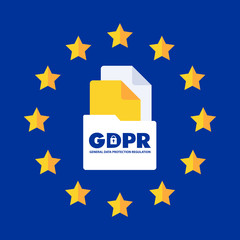 EU General Data Protection Regulation. eu gdpr vector illustration