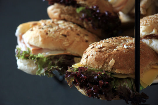 Sandwiches on a tray