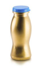 Gold plastic bottle