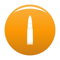 Shot cartridge icon. Simple illustration of shot cartridge vector icon for any design orange