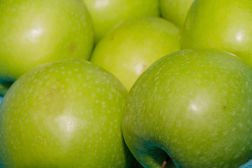 Ripe green apples