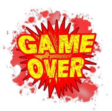 Game Over Cartoon Comic Explosion