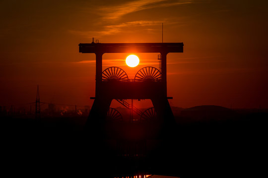 Sonnenuntergang an der Zeche
