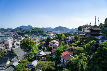 Fototapeta na wymiar 尾道の千光寺から見た風景