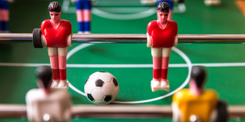 Tisch Fußball in Aktion