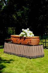 a willow casket - contemporary style
