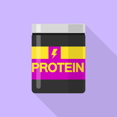 New protein jar icon. Flat illustration of new protein jar vector icon for web design