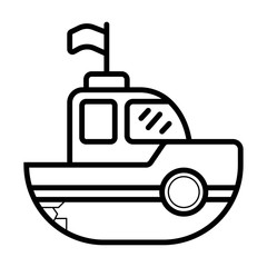 boat vector icon