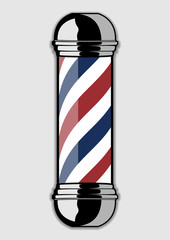 Barber Pole isolated on a white background. Vector illustration
