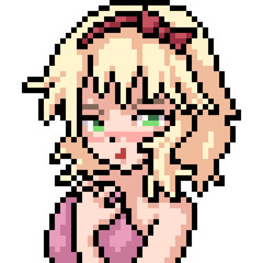 Fototapeta premium vector pixel art anime girl