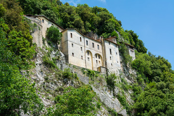 Fototapeta na wymiar Greccio, Italy. hermitage shrine erected by St. Francis of Assisi
