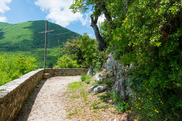 Greccio, Italy.  hermitage shrine erected by St. Francis of Assisi