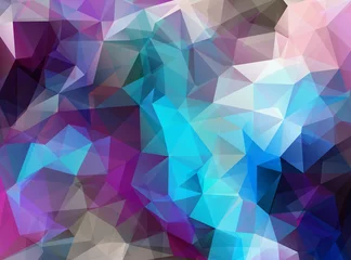 Poster Im Rahmen Horizontal Extra color geometric triangle wallpaper © igor_shmel