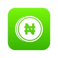 Obraz premium Coin naira icon digital green for any design isolated on white vector illustration