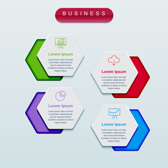Business infographics template design elements for your business with icons.