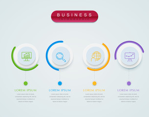 Business infographics template design elements for your business with icons.