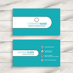 clean modern blue business card