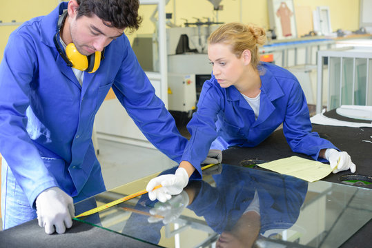 in the glass factory