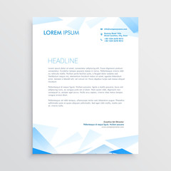 blue abstract business letterhead design
