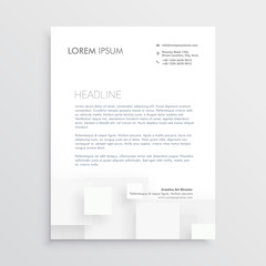 Naklejka na ściany i meble minimal white letterhead design template
